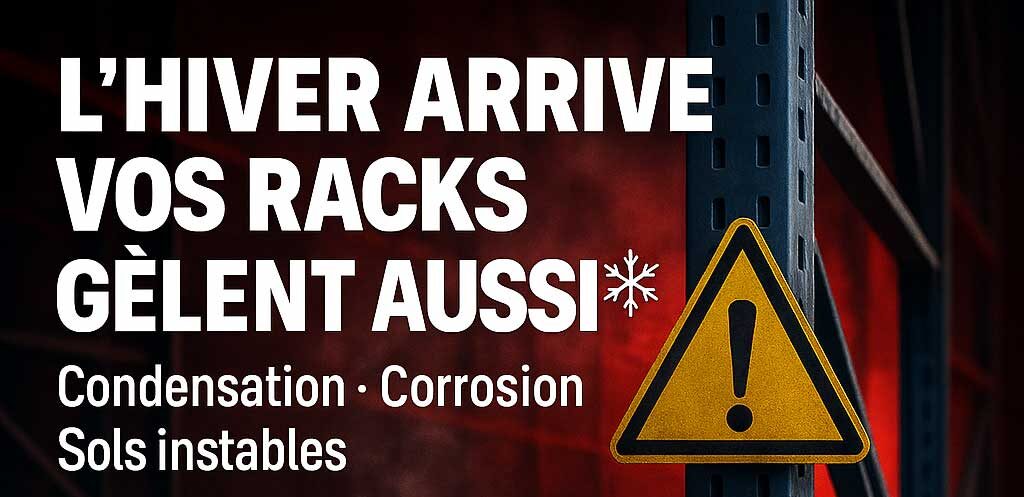 L’hiver arrive : vos racks gèlent aussi — alerte sécurité rayonnages (condensation, corrosion, sols instables)